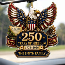 Years Of Freedom We The People Patriot Eagle Family - Personalized Custom Acrylic Ornament, Christmas Gift - INDE663_ACO