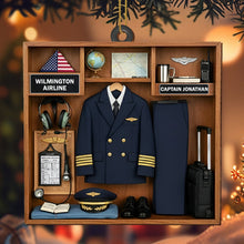 Proud Moment For Our Captain, Airline Uniform And Travel Essentials - Personalized Custom Wood Ornament, Custom Shaped - JBS042_WDO