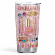 Stay Fabulous With A Touch Of Sparkle Nails And Manicure Tools - Personalized Custom Stainless Steel Tumbler 20oz 30oz - JBS130_TB