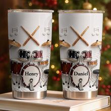A Passion For Rhythm Drum Set And Musical Notes - Personalized Custom Stainless Steel Tumbler 20oz 30oz - JBS135_TB