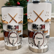 A Passion For Rhythm Drum Set And Musical Notes - Personalized Custom Stainless Steel Tumbler 20oz 30oz - JBS135_TB