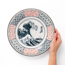 Blue Hokusai Wave Dinner Plate