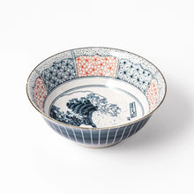 Blue Hokusai Wave Ramen Bowl