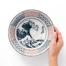 Blue Hokusai Wave Ramen Bowl