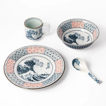 Blue Hokusai Wave Dinner Plate