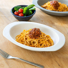 Easy Scoop Oval Ceramic Curry Plate