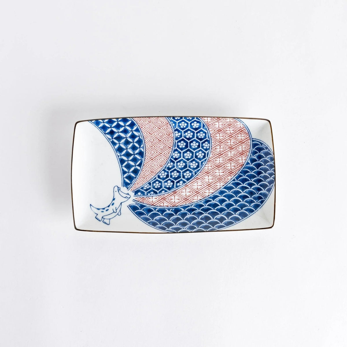Edo Dinosaur Rectangular Dinner Plate