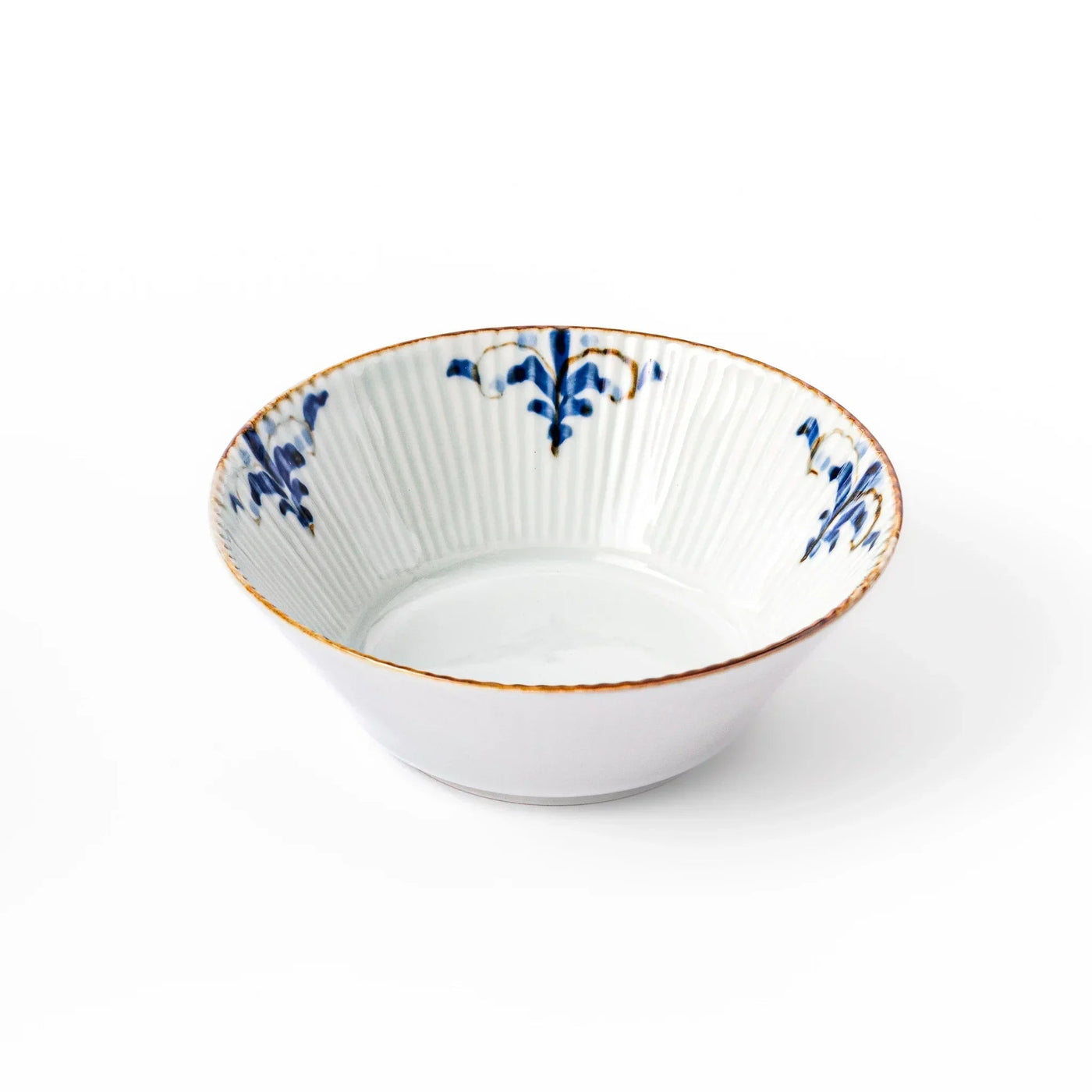 Floral Leaves Ridged Cereal Bowl