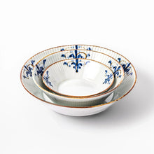 Floral Leaves Ridged Pasta Bowl
