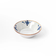 Floral Leaves Ridged Dessert Bowl