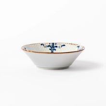 Floral Leaves Ridged Dessert Bowl