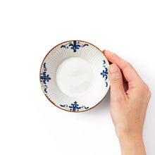 Floral Leaves Ridged Dessert Bowl