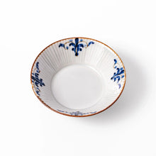Floral Leaves Ridged Dessert Bowl