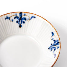 Floral Leaves Ridged Dessert Bowl
