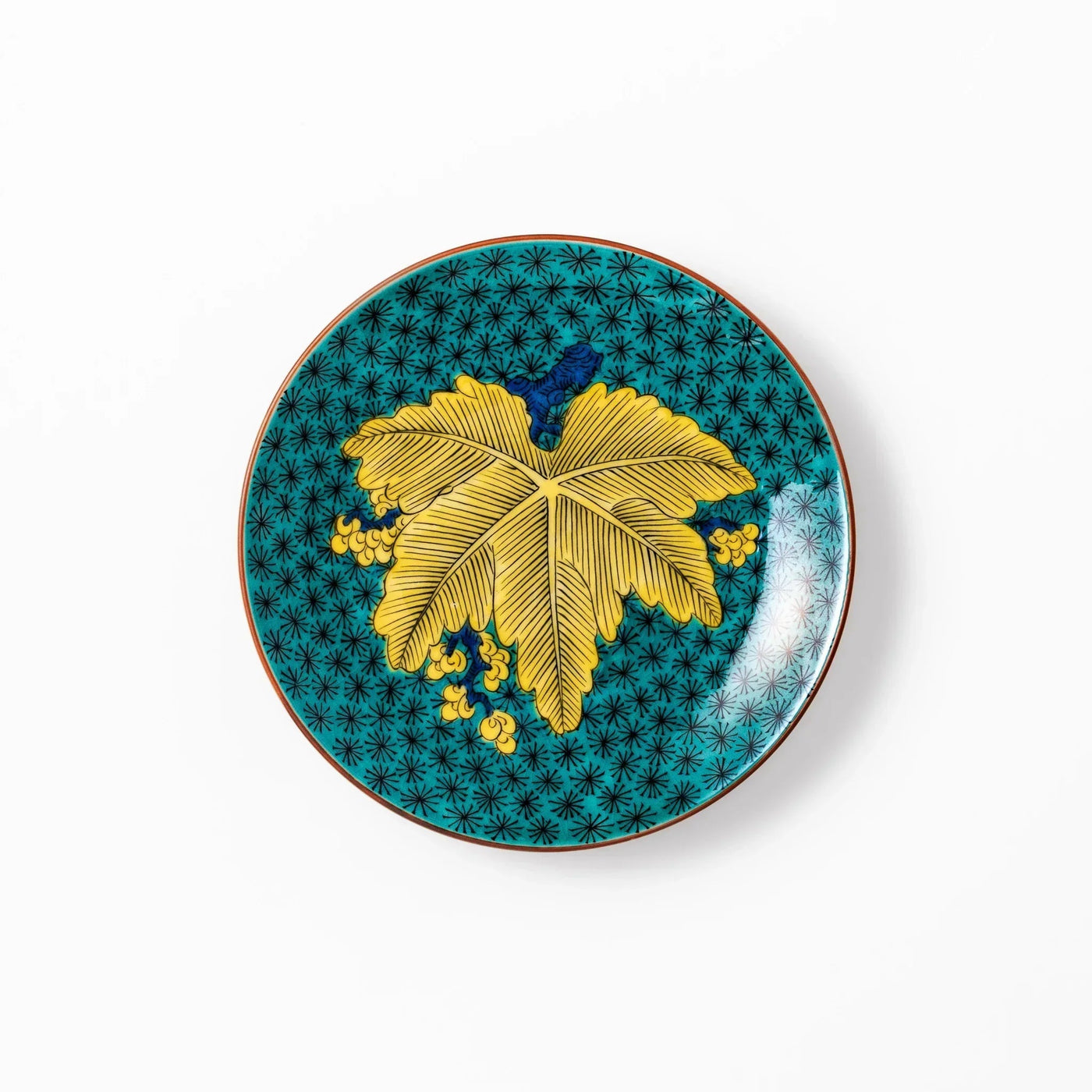 Golden Leaf Kutani Dessert Plate