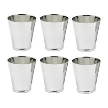 Mirror Kanchan Bogi Stainless Steel Glass Set - MIR0008 | Outer Mirror Finish | Set of 6 Pcs