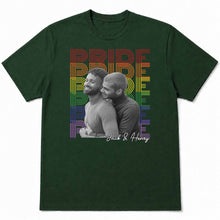 Pride Rainbow Text Custom Photo LGBT Couple - Personalized Custom Unisex T-shirt, Hoodie - LPRIDE009_BBAS