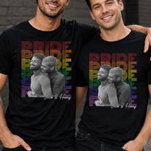 Pride Rainbow Text Custom Photo LGBT Couple - Personalized Custom Unisex T-shirt, Hoodie - LPRIDE009_BBAS