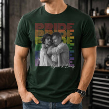 Pride Rainbow Text Custom Photo LGBT Couple - Personalized Custom Unisex T-shirt, Hoodie - LPRIDE009_BBAS