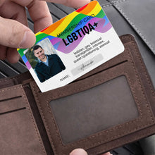 Membership Card LGBTIQA Plus Rainbow Flag Personalized Photo - Personalized Aluminum Wallet Card - LPRIDE010_ALCA