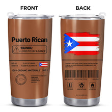 Puerto Rican Nutrition Facts - Personalized Custom Stainless Steel Tumbler 20oz 30oz - LA037_TB