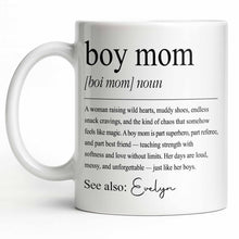 Boy Mom Raising Wild Hearts Dictionary Definition Typography - Personalized Custom Coffee Mug - MOM295_MG