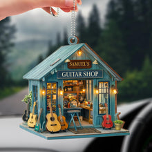 My Guitar Shop Musical Instruments Design - Personalized Custom Wood Ornament, Car Hanging Ornament - MUSIC007_WCA