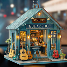 My Guitar Shop Musical Instruments Design - Personalized Custom Wood Ornament, Car Hanging Ornament - MUSIC007_WCA