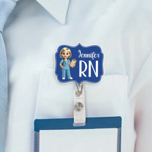 Custom Cheerful Cartoon Nurse Badge Reel - Custom Acrylic Badge Reel - NUR014_AREEL