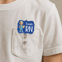 Custom Cheerful Cartoon Nurse Badge Reel - Custom Acrylic Badge Reel - NUR014_AREEL