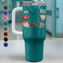 Celebrate Your Favorite Nurse With Nursing Tools - Personalized 40oz Tumbler With Straw - NUR035_TBS