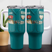Celebrate Your Favorite Nurse With Nursing Tools - Personalized 40oz Tumbler With Straw - NUR035_TBS