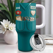 Celebrate Your Favorite Nurse With Nursing Tools - Personalized 40oz Tumbler With Straw - NUR035_TBS