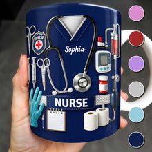 Celebrate Our Everyday Heroes, Nurse-Themed Design - Personalized Custom Coffee Mug - NUR056_MG