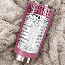 Nutrition Facts For Miracle Worker, Ideal Gift For Nurses - Personalized Custom Stainless Steel Tumbler 20oz 30oz - NUR059_TB