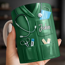Nurse Nutrition Facts Compassion, Sleep, Courage Mug Design - Personalized Custom Coffee Mug - NUR060_MG