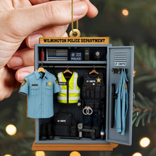 True Blue Police, Custom Police Ornament - Personalized Custom Wood Ornament, Custom Shaped - OFC018_WDO