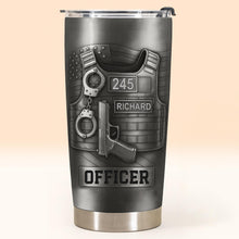 Honor Your Dedication, Police Badge Handcuffs Gun - Personalized Custom Stainless Steel Tumbler 20oz 30oz - OFC025_TB