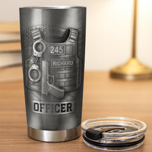 Honor Your Dedication, Police Badge Handcuffs Gun - Personalized Custom Stainless Steel Tumbler 20oz 30oz - OFC025_TB