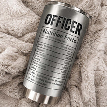 Celebrating Our Courageous Officers, Police Badge, Handcuffs, Gun - Personalized Custom Stainless Steel Tumbler 20oz 30oz - OFC037_TB