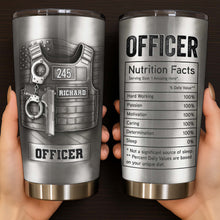 Celebrating Our Courageous Officers, Police Badge, Handcuffs, Gun - Personalized Custom Stainless Steel Tumbler 20oz 30oz - OFC037_TB
