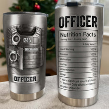 Celebrating Our Courageous Officers, Police Badge, Handcuffs, Gun - Personalized Custom Stainless Steel Tumbler 20oz 30oz - OFC037_TB