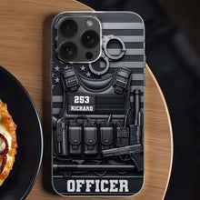 For Officers, Tactical Gear Design - Personalized Clear Phone Case - OFC040_PHC