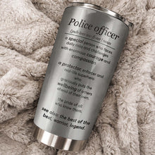 Police Officer, A Protector And Real-Life Superhero - Personalized Custom Stainless Steel Tumbler 20oz 30oz - OFC050_TB