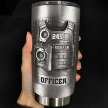 Police Officer, A Protector And Real-Life Superhero - Personalized Custom Stainless Steel Tumbler 20oz 30oz - OFC050_TB