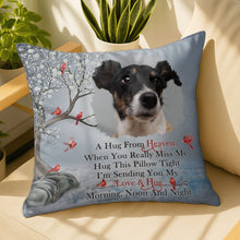 A Hug From Heaven, Pillow With Dog And Birds - Personalized Custom Pillow, Insert Included - PME154_PLW