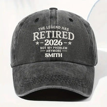 The Legend Has Retired Not My Problem Anymore Stars Design - Personalized Custom Washed Denim Cap - RETIRE120_WDCAP