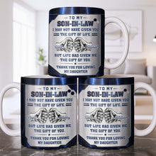 To My Son In Law Gift Of Life Fist Bump Metal Style - Personalized Custom Coffee Mug - SILA083_MG