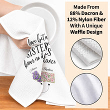 The Love Between Sisters Knows No Distance Floral State Map - Personalized Kitchen Towel - SIS047_TOWL
