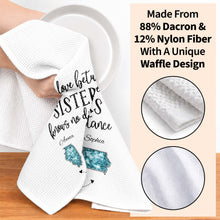 The Love Between Sisters Knows No Distance Personalized States Map - Personalized Kitchen Towel - SIS115_TOWL